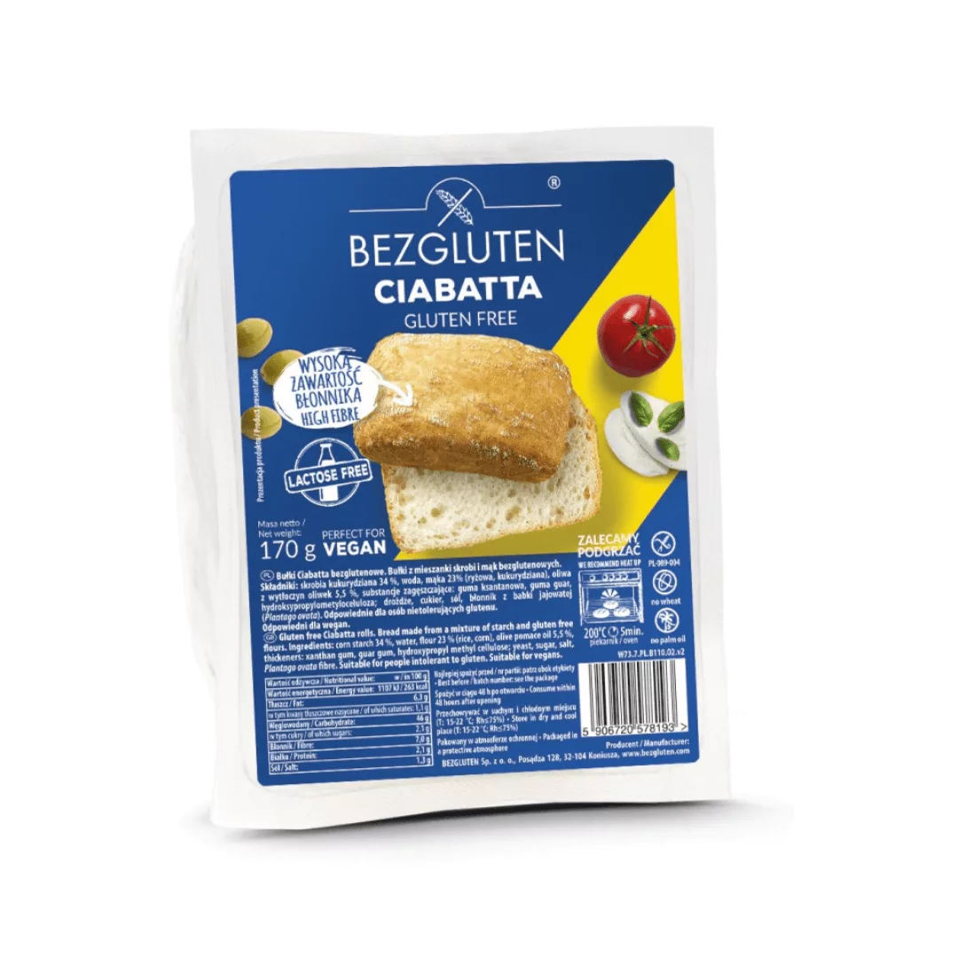 Brezglutenska ciabatta