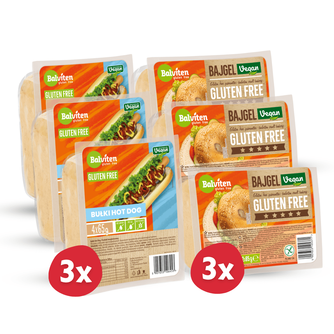 Paket brezglutenskih novosti - bagel in hot dog štručke