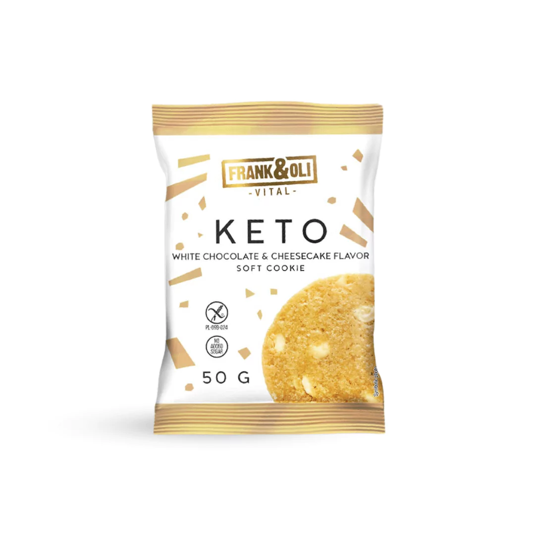 Brezglutenski KETO mehki piškot - Cheesecake z belo čokolado 50 g