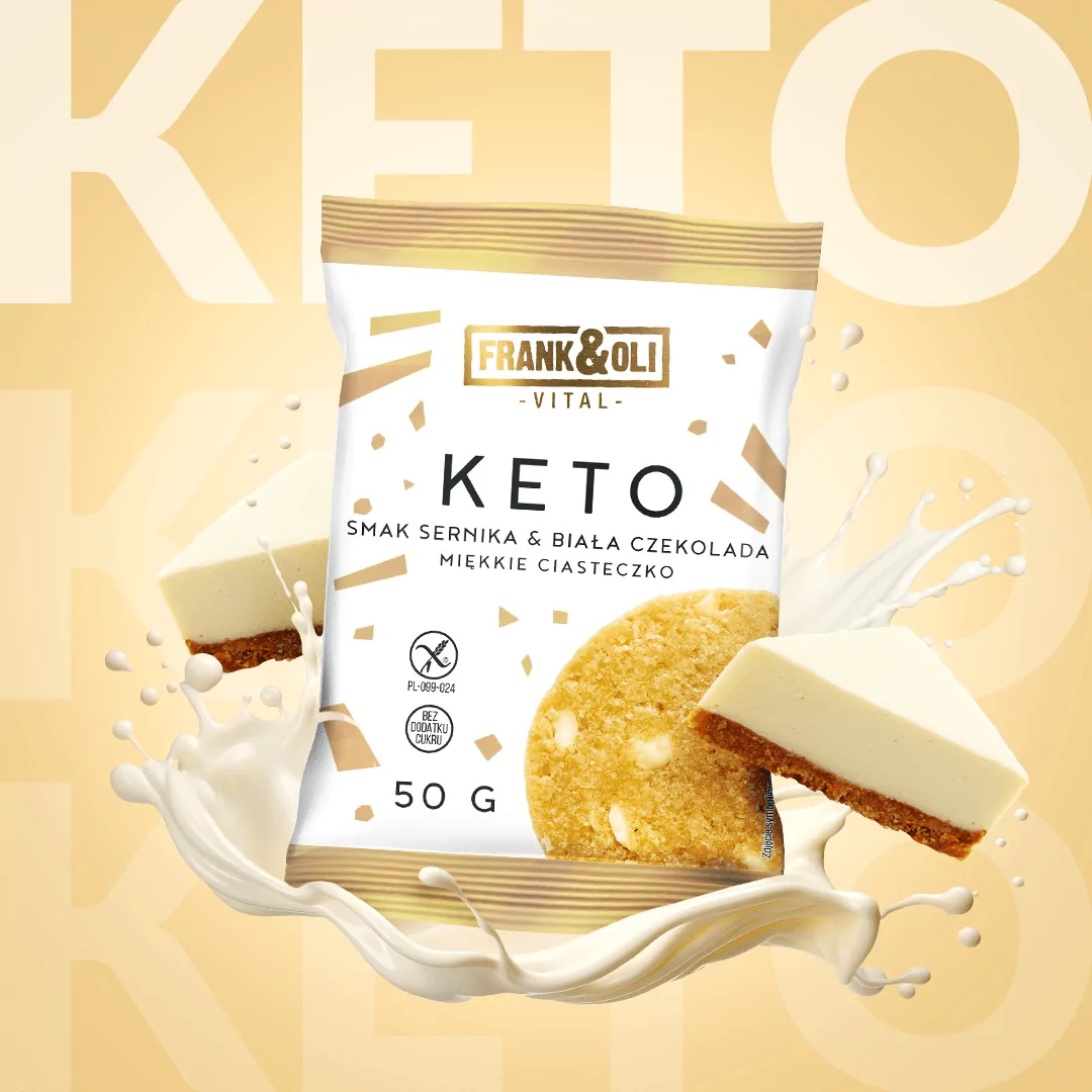 Brezglutenski KETO mehki piškot - Cheesecake z belo čokolado 50 g