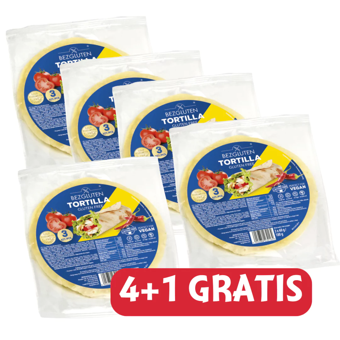 Brezglutenske tortilje 4+1