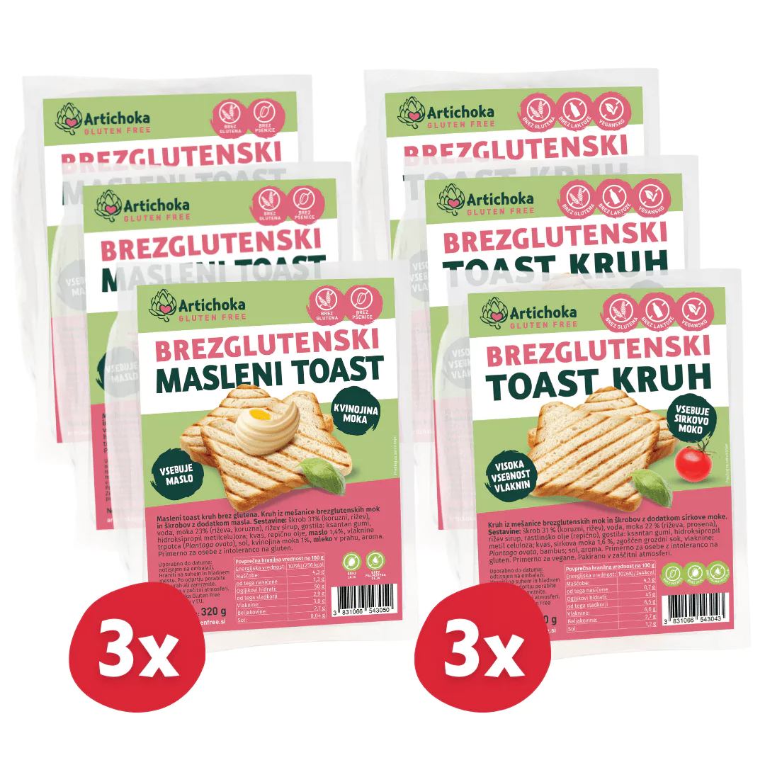 Akcijski paket brezglutenskih toastov