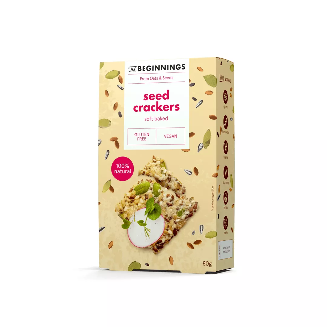 Brezglutenski semenski krekerji z morsko soljo 80 g