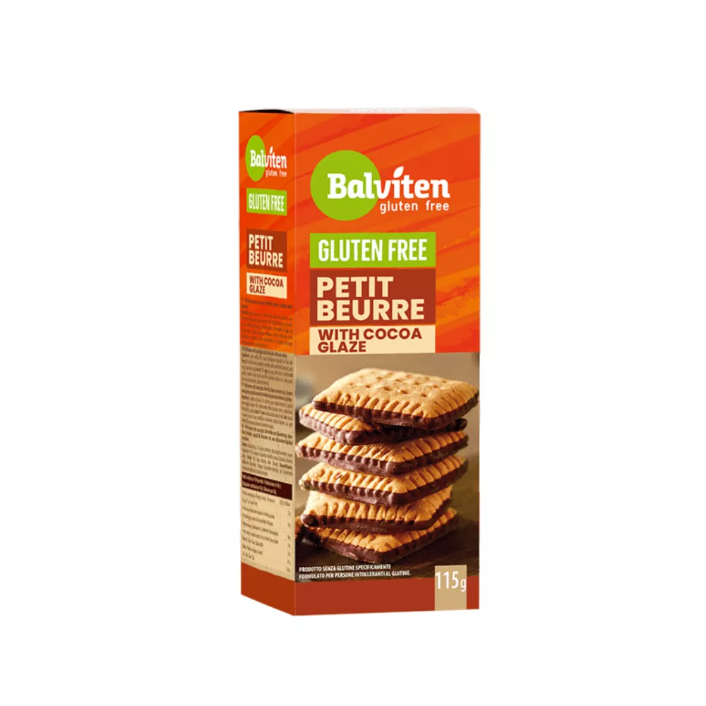 Brezglutenski masleni keksi Petit Beurre s čokolado 115 g