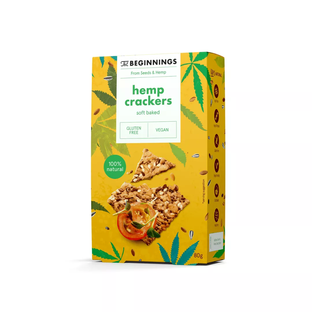 Brezglutenski krekerji s konopljinimi semeni 80 g